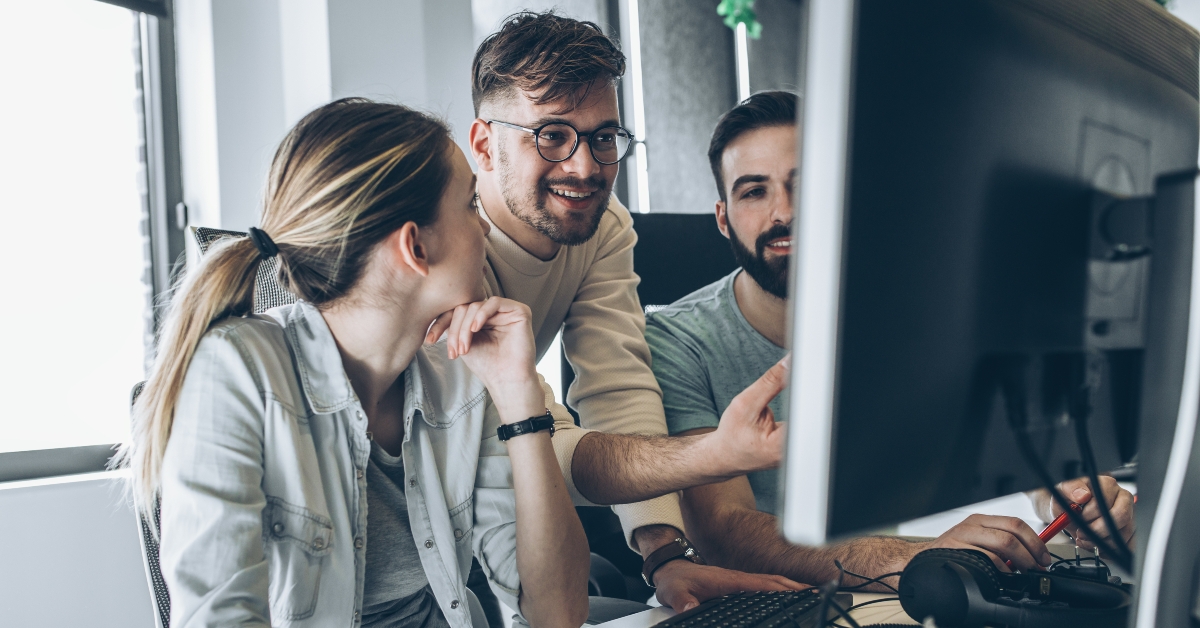 programmers and software developers working on a new project