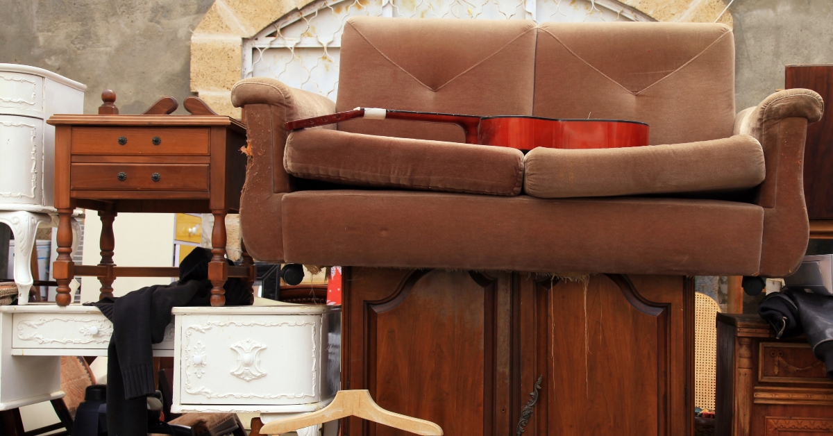 vintage furniture and other staff at Jaffa flea market