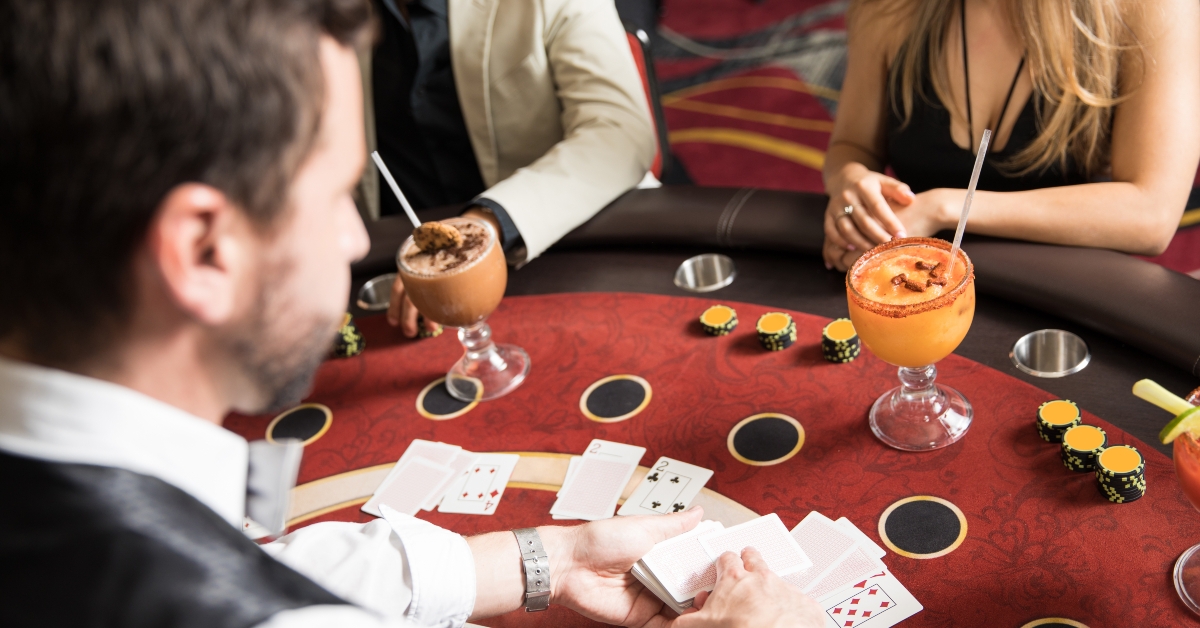 card dealer working in a casino