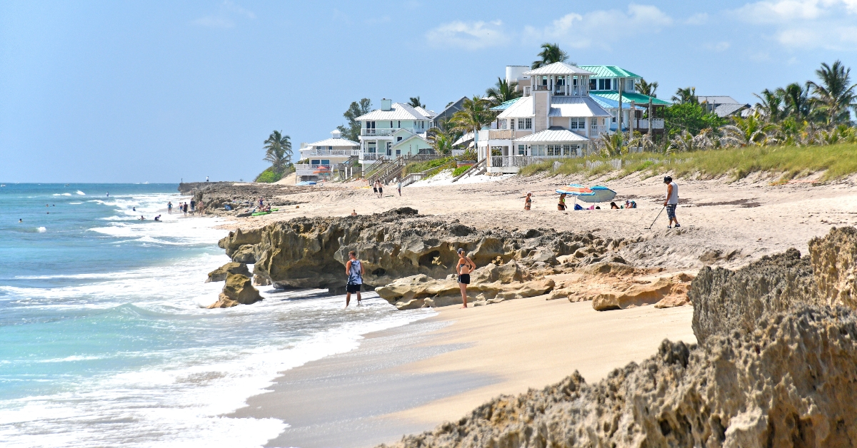coastline view at Stuart Rocks Beach in Stuart Florida