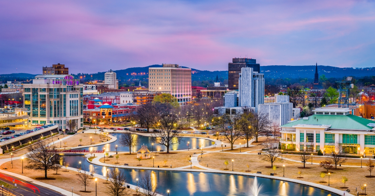 Huntsville Alabama USA skyline