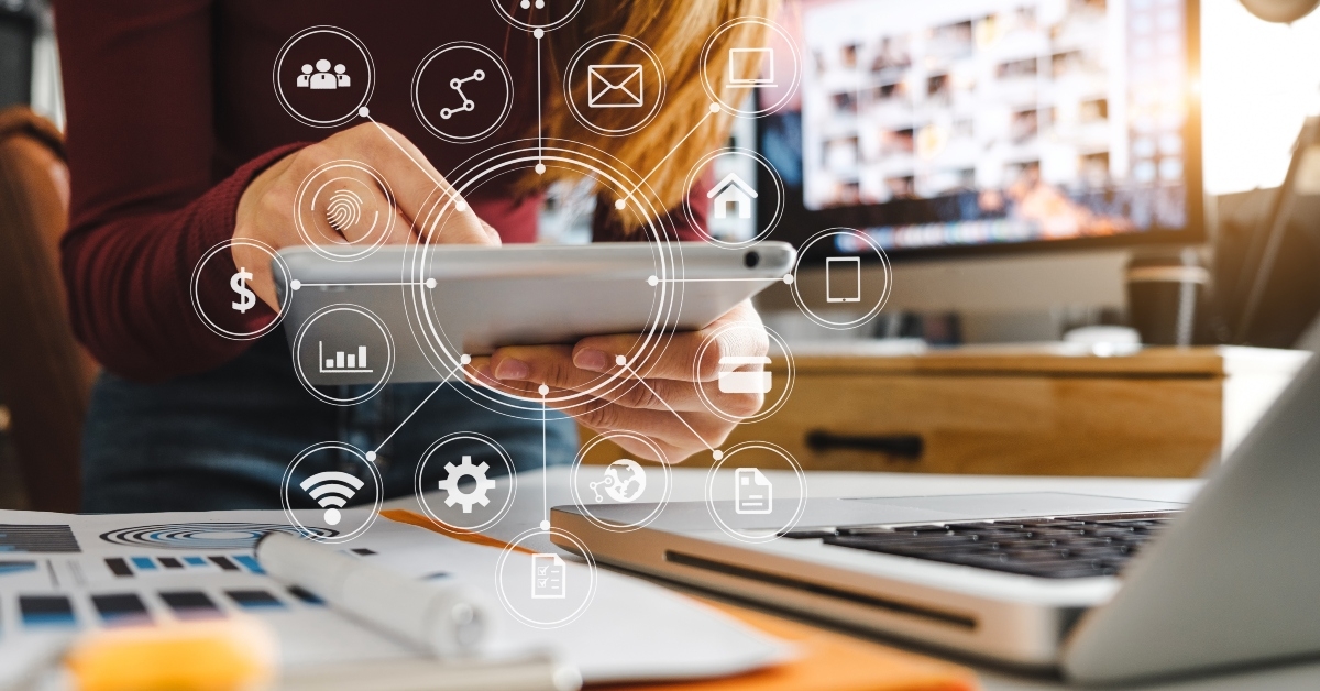 digital marketing media in virtual screen