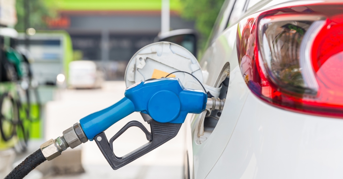 refueling car at gas station
