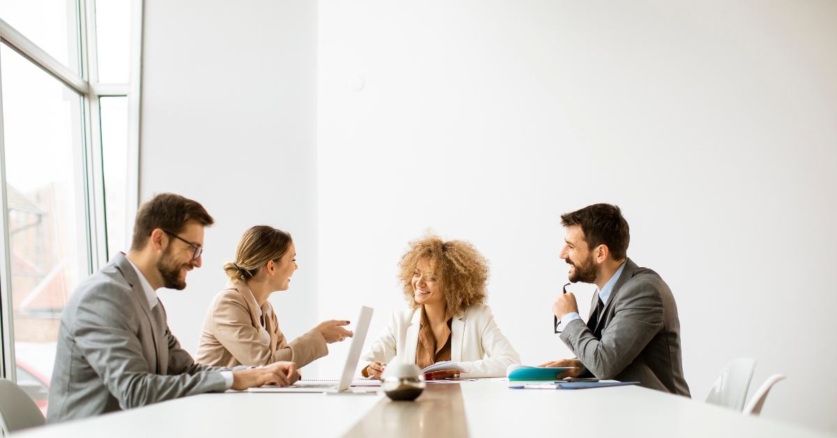 businesspeople working together in the office