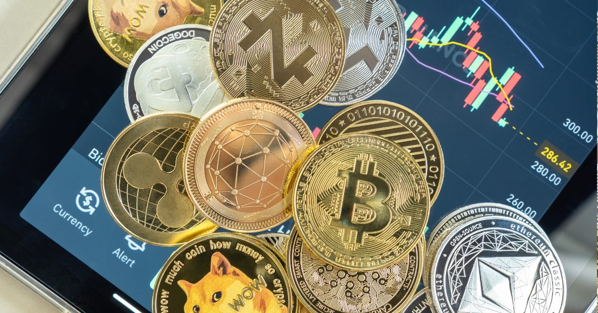 cryptocurrency on top of tablet with binance trading app running