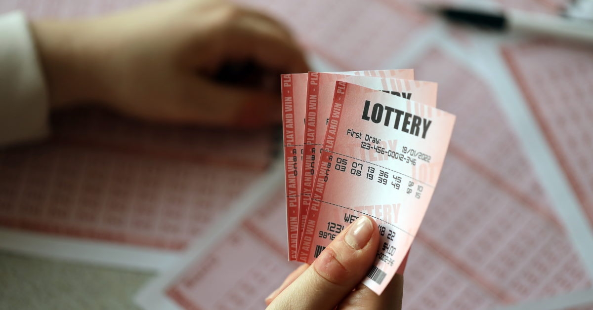 holding lottery tickets