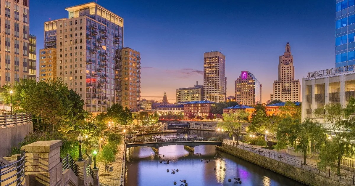providence skylines at night