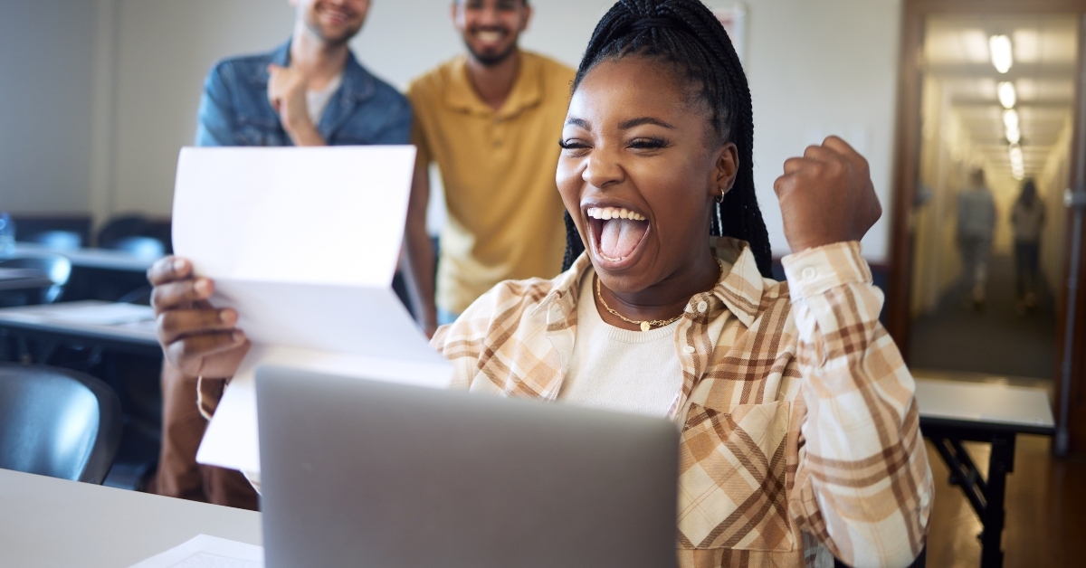 students with scholarship success