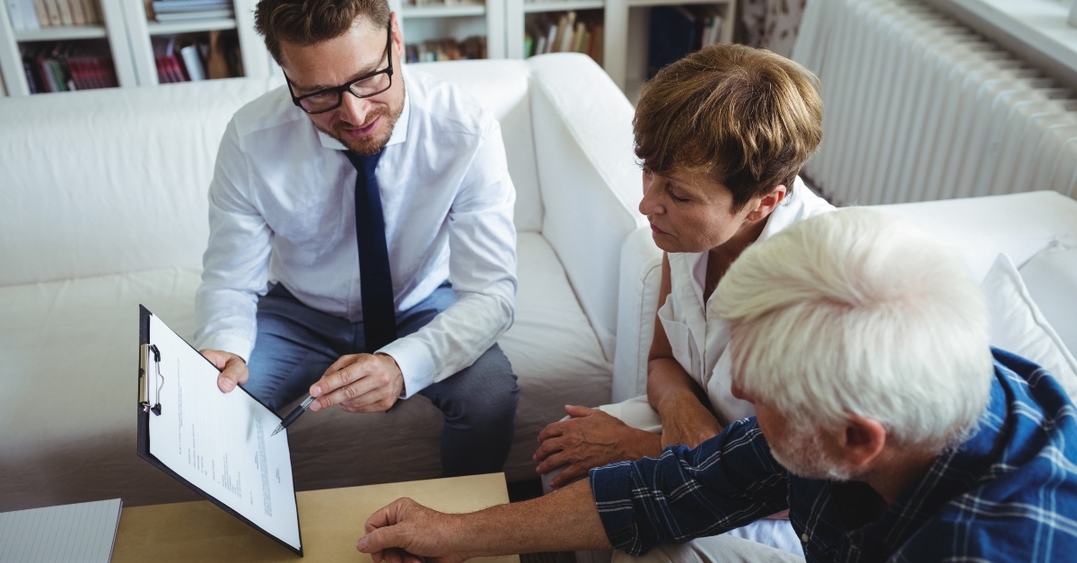senior couple planning their investments