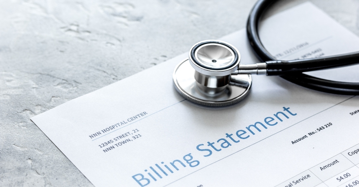 health care costs with billing statement
