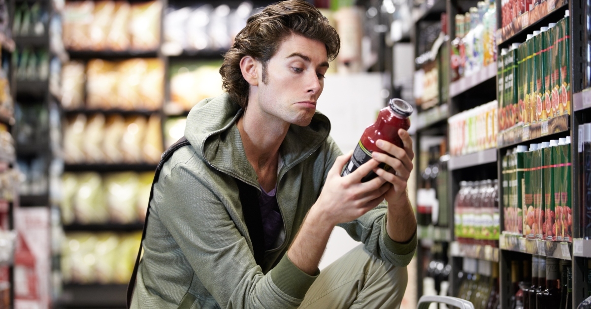  man considering an impulse purchase