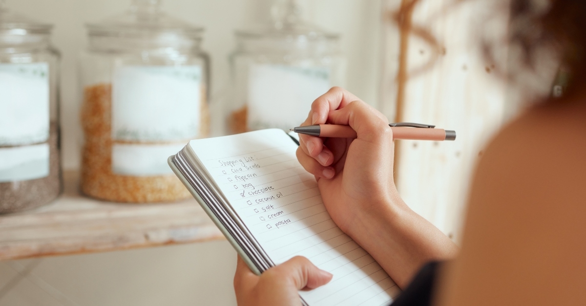 making shopping list