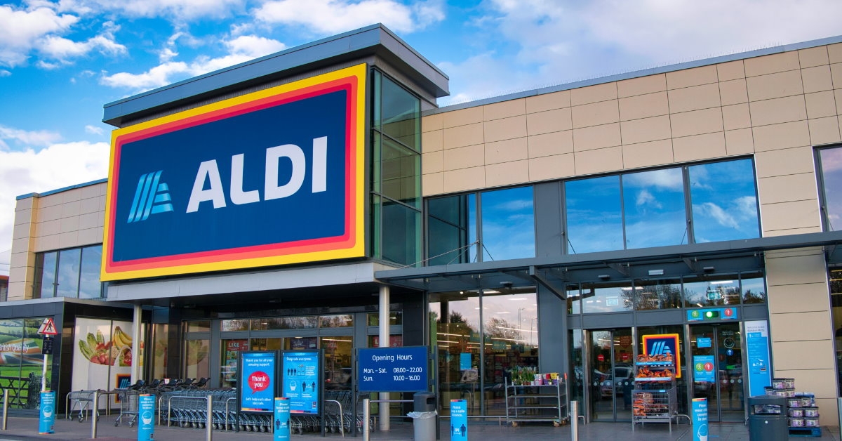 german store aldi in wirral uk 