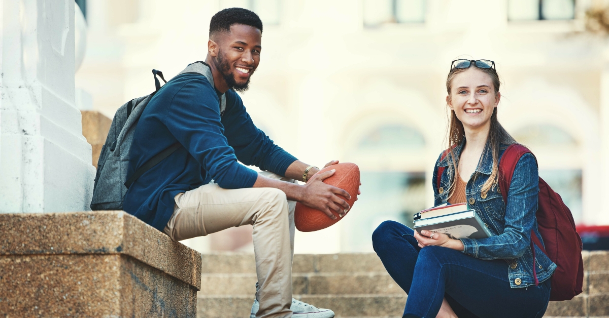 diversity students relax before college lecture class