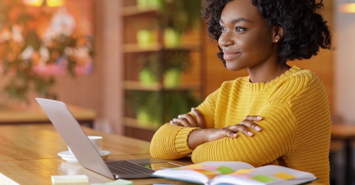 lady dreaming about new job 