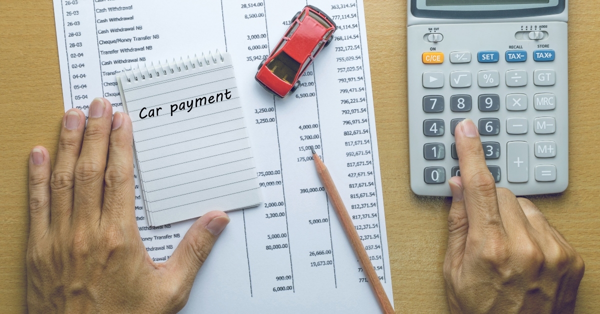 man planning car payment 