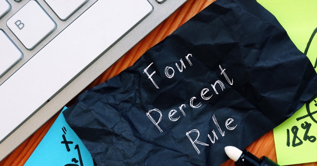 four percent rule written with white marker