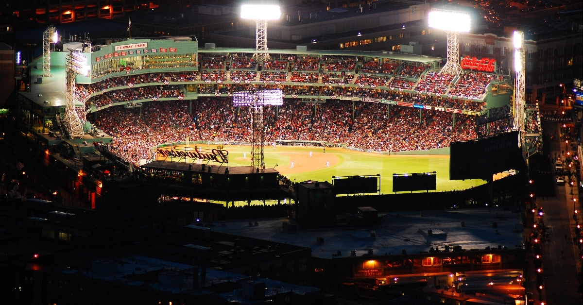 fans crowd the historic Fenway Park