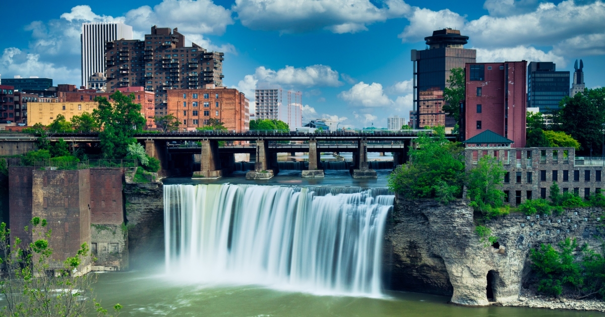 High Falls district in Rochester New York