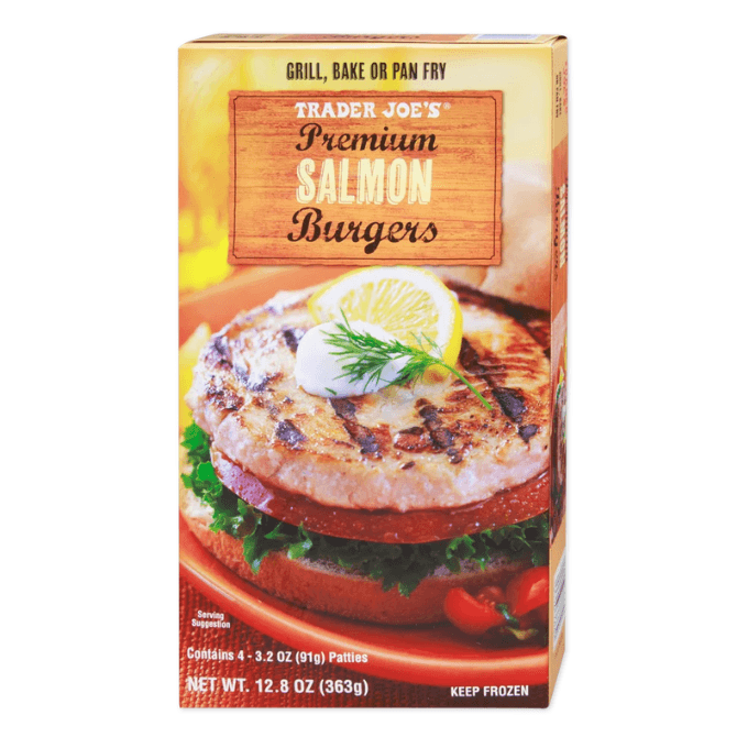 Trader Joes Premium Salmon Burgers 