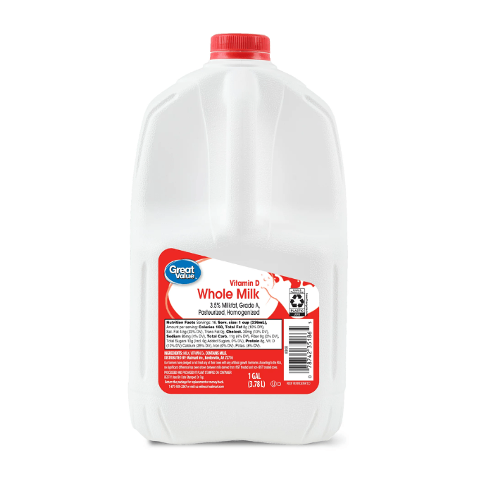Walmart-Whole milk