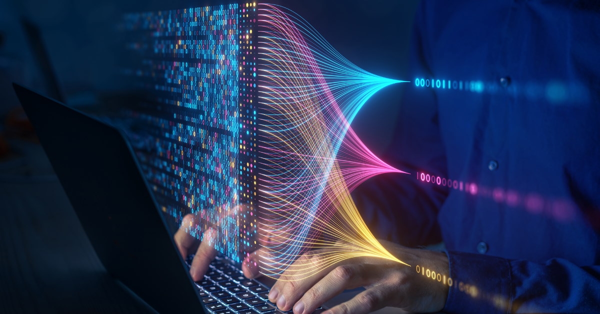 man coding on laptop 