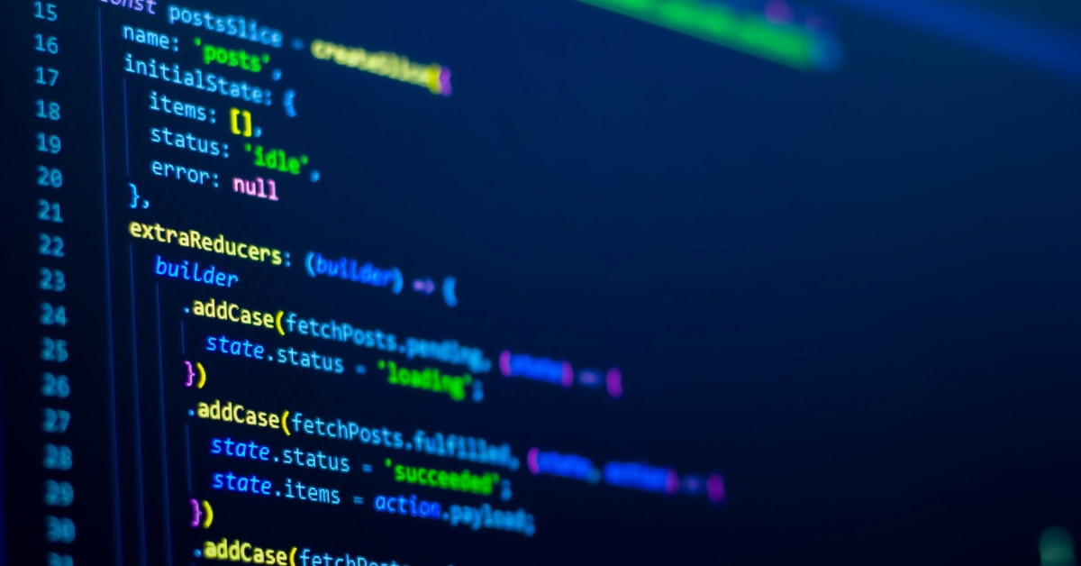 screen displaying javascript code