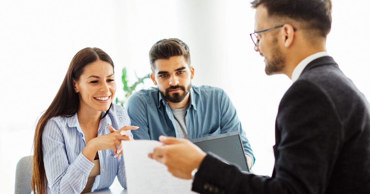 young couple deals a real estate investment