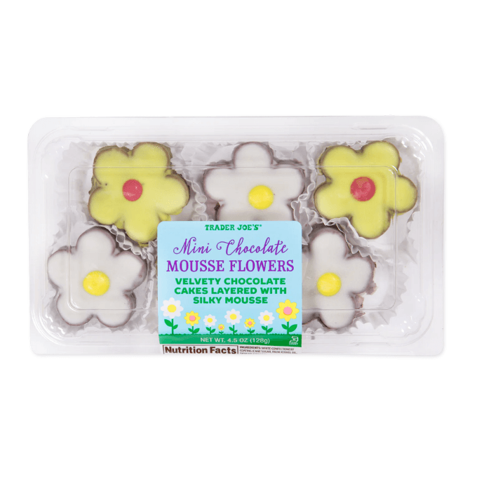 Trader Joe's-Mini chocolate mousse flowers