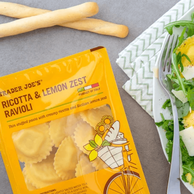 Trader Joe's-Ricotta & Lemon Zest Ravioli