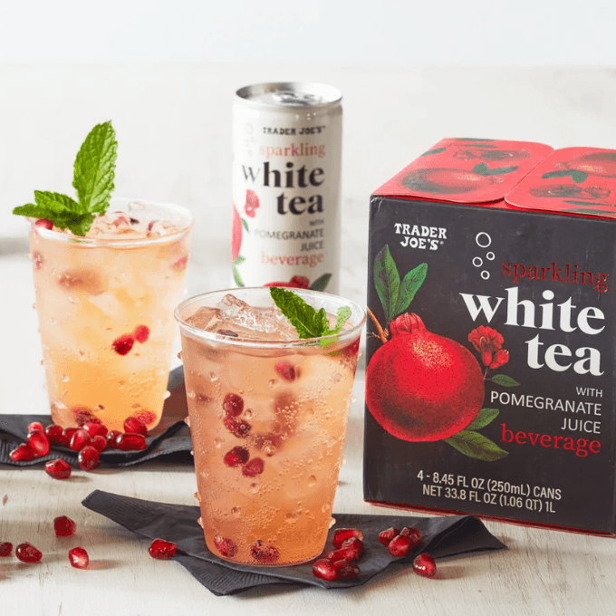 Trader Joe's-sparkling white tea with pomegranate juice