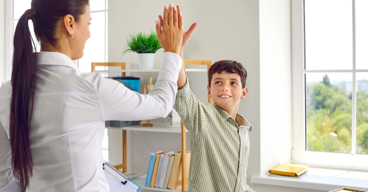 Child high five