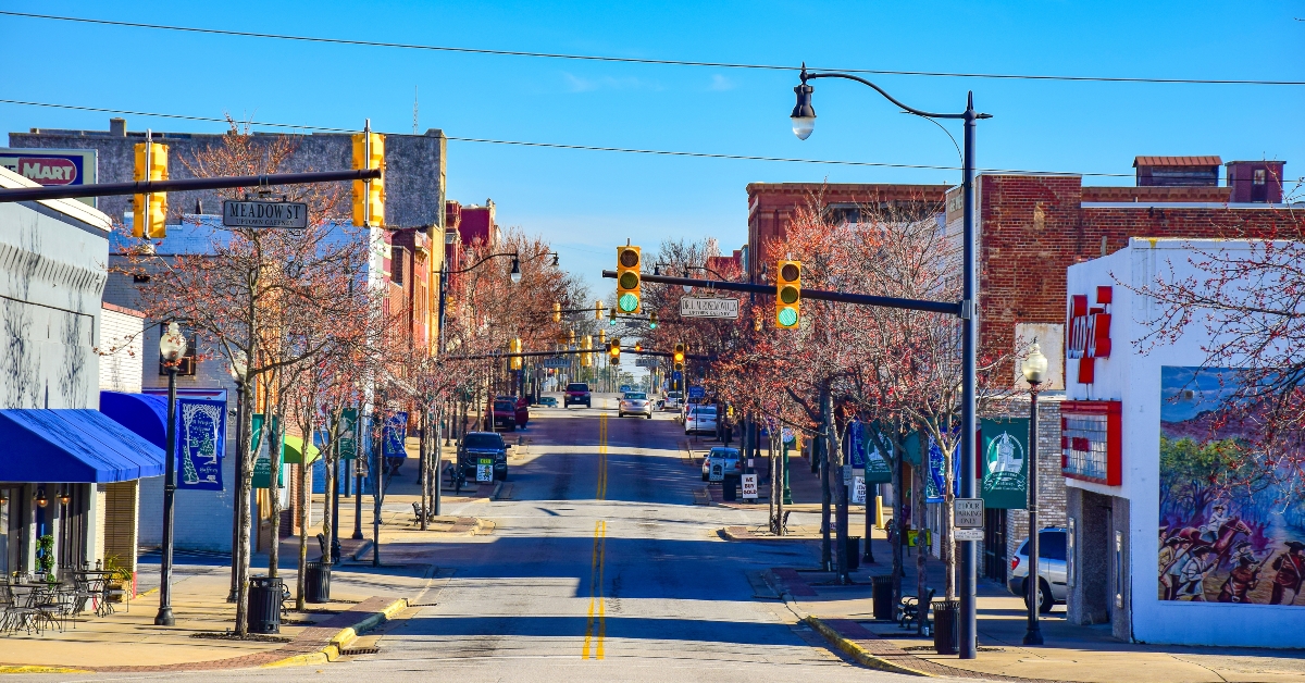 main street in downtown Gaffney