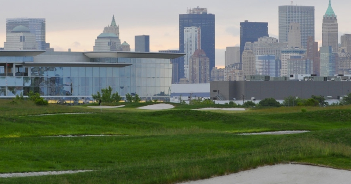A hole at Liberty National Golf Course