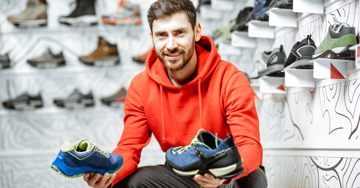 man in the fitting room