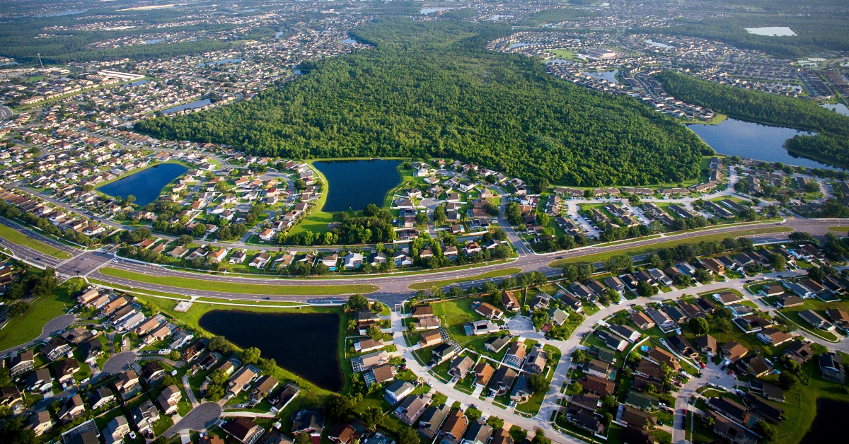 aerial view of Kissimmee Florida