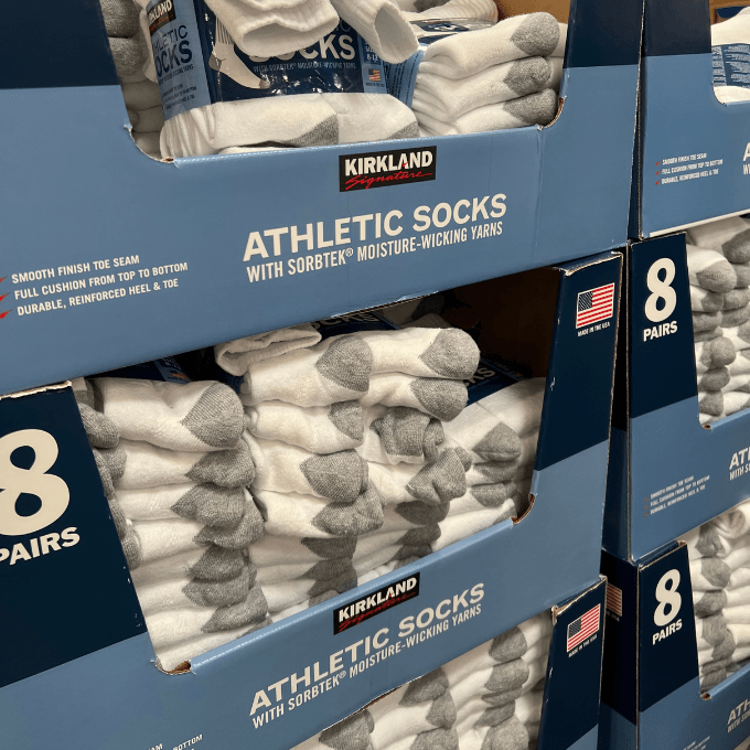 Costco-Kirkland Signature men’s and women’s athletic socks
