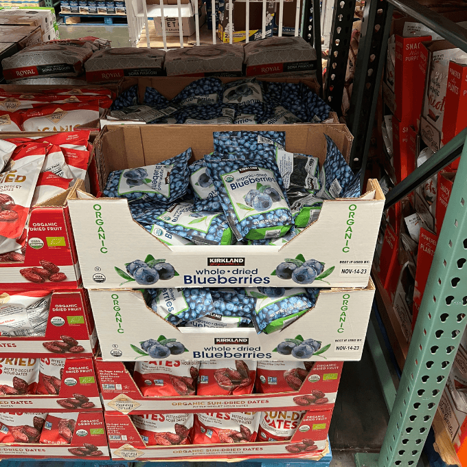 Costco-Kirkland Signature organic dried blueberries
