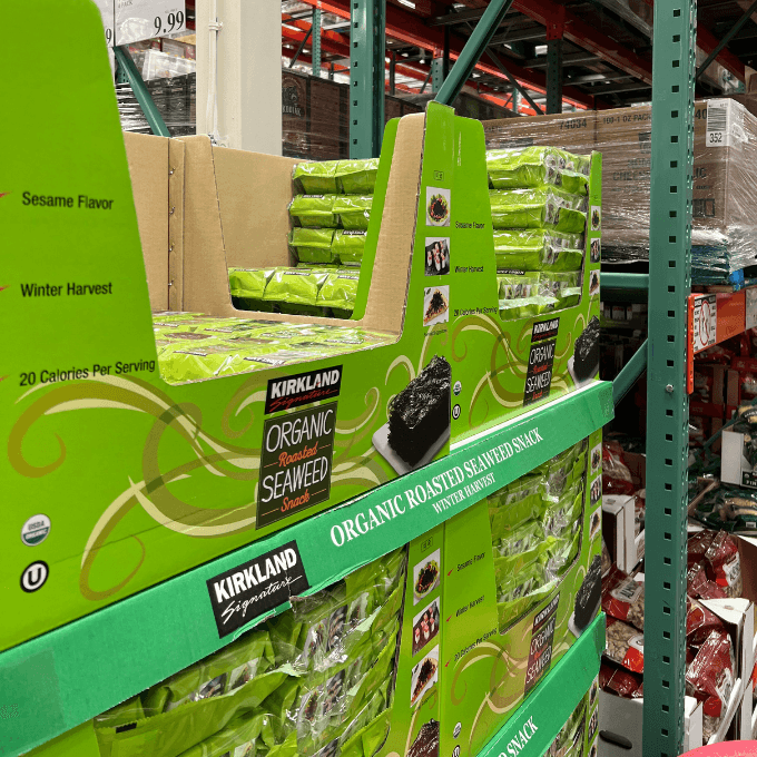 Costco-Kirkland Signature organic roasted seaweed