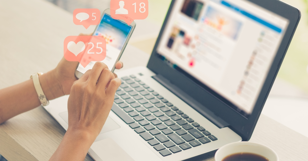 young girl using smartphone 