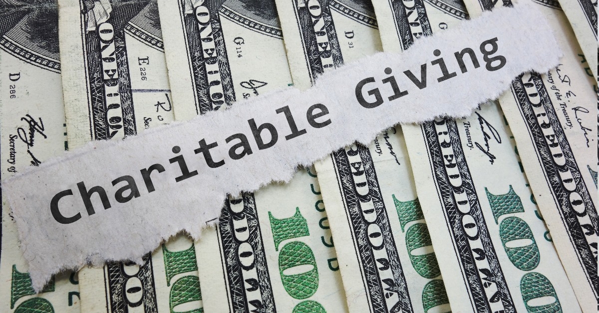 money to be given in charity saved seprately in annual income