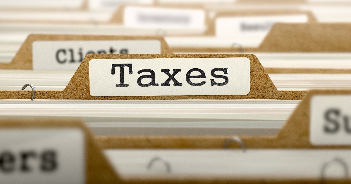 folder entitled as 'taxes' with many other folders with different titles. 