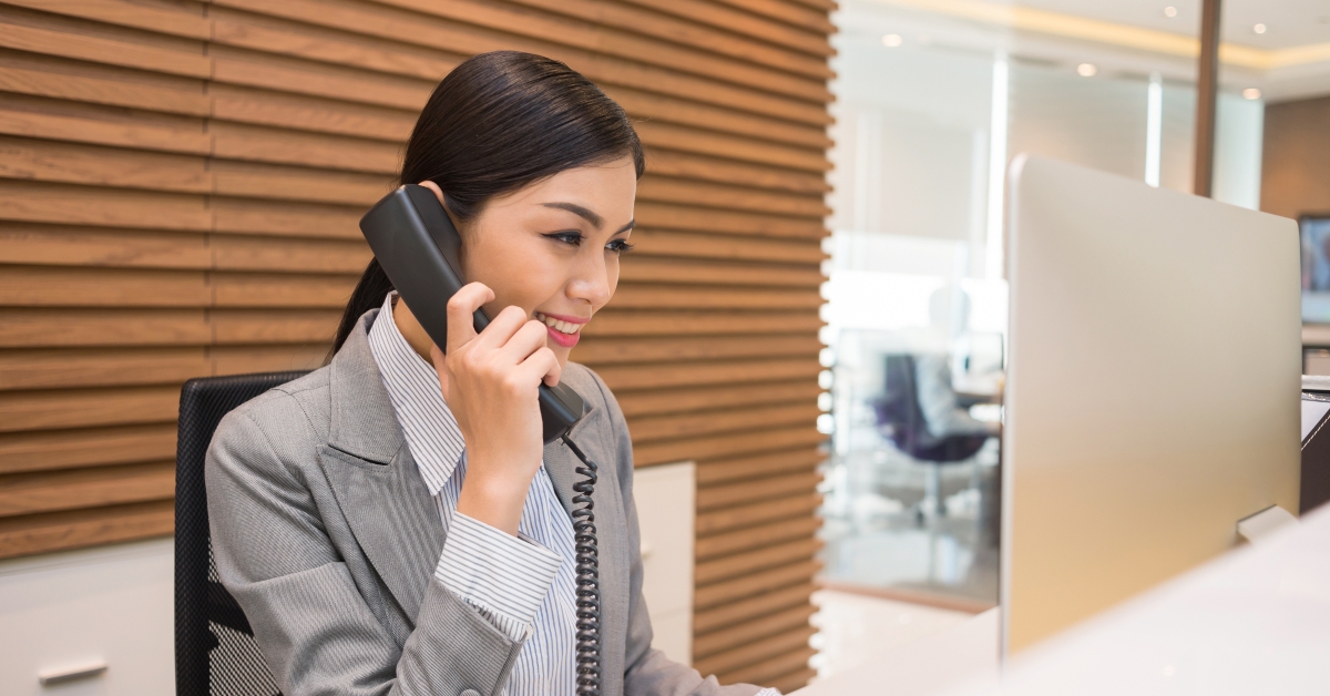 pretty Vietnamese receptionist
