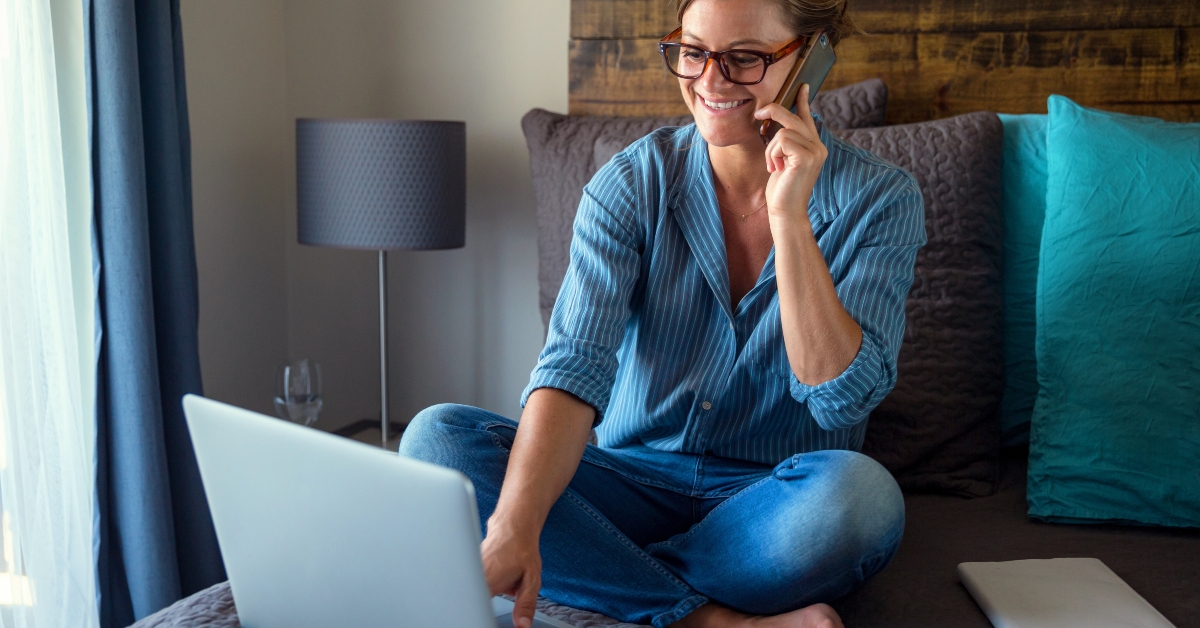work from home student studying