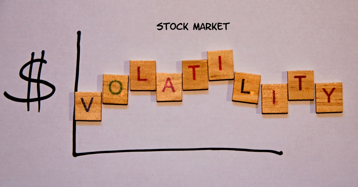 drawn graph indicating volatility in the stock market