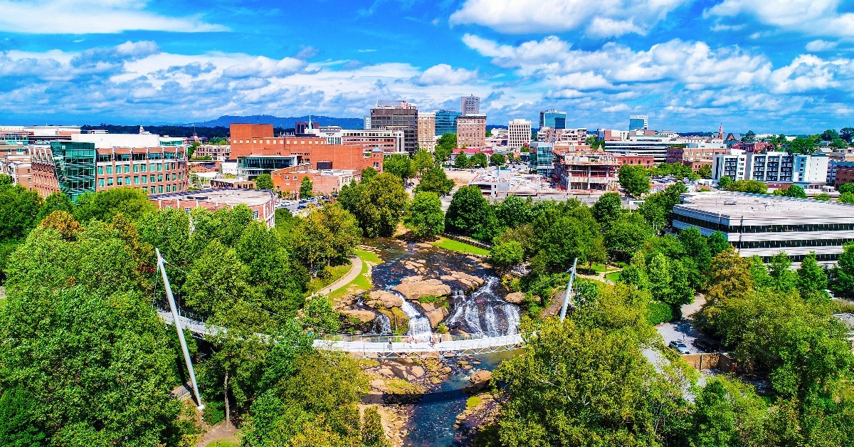 falls park and liberty bridge