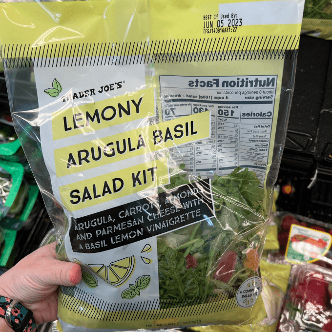 Trader Joe's-Lemony Arugula Basil Salad Kit