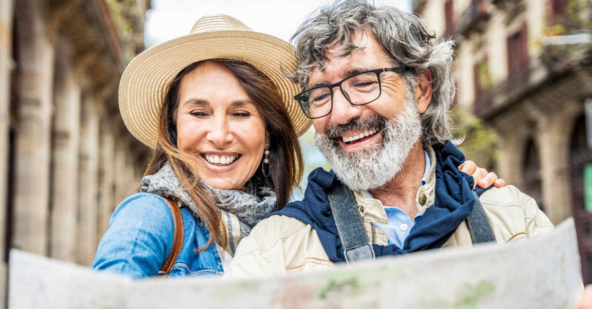 Older couple on vacation