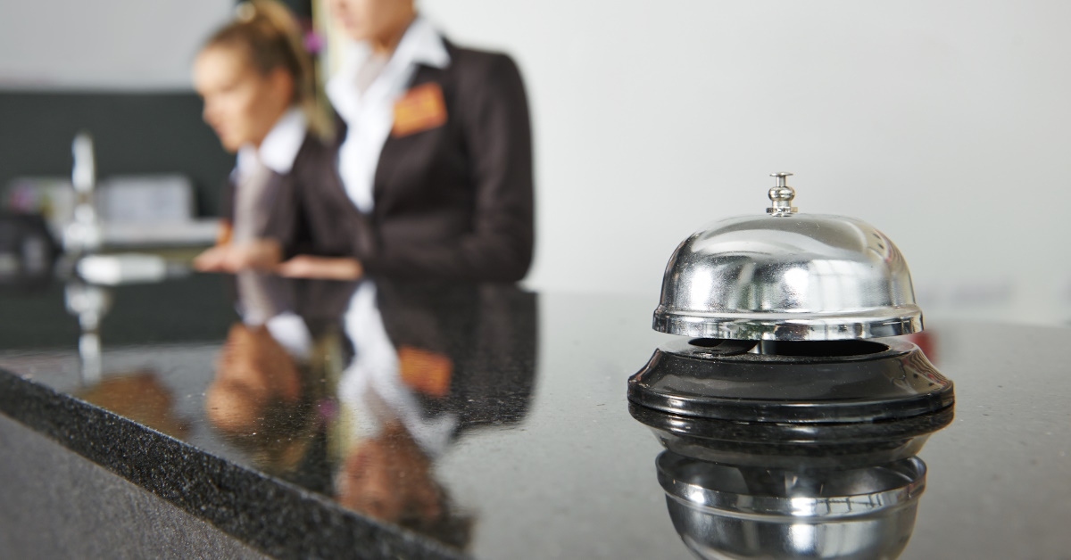 female receptionist in hotel 