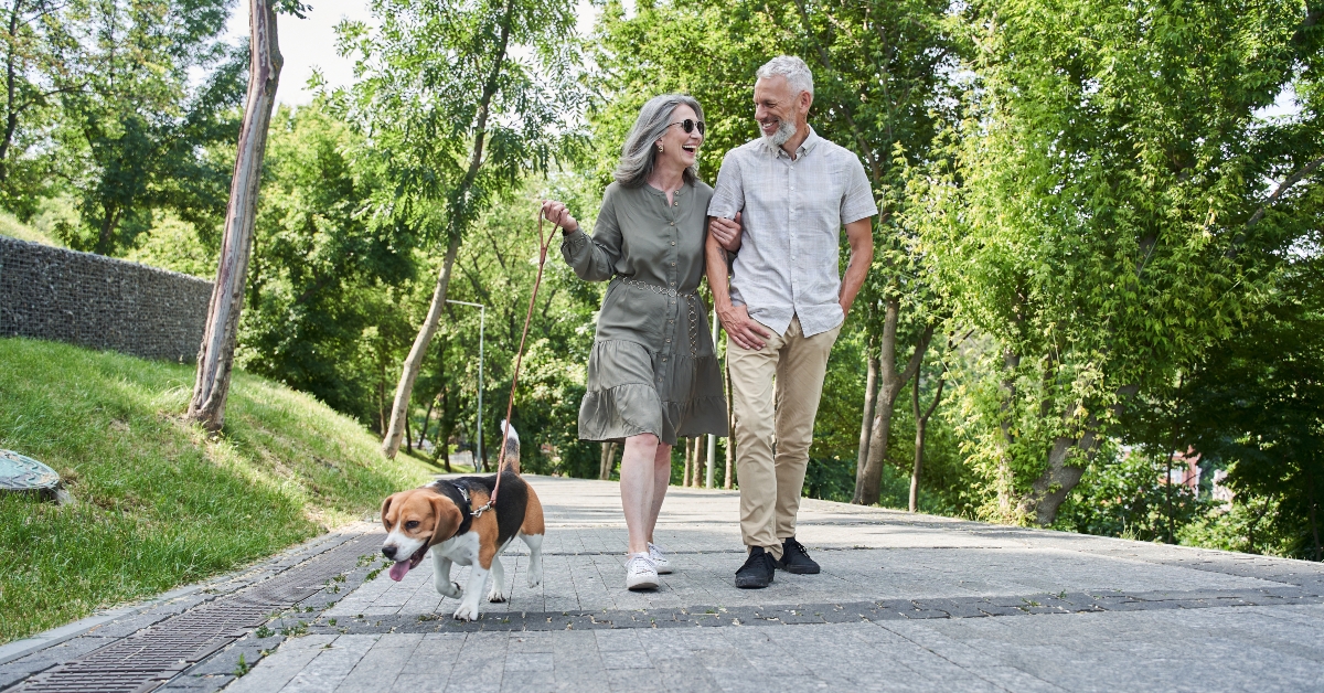 couple walking in the park